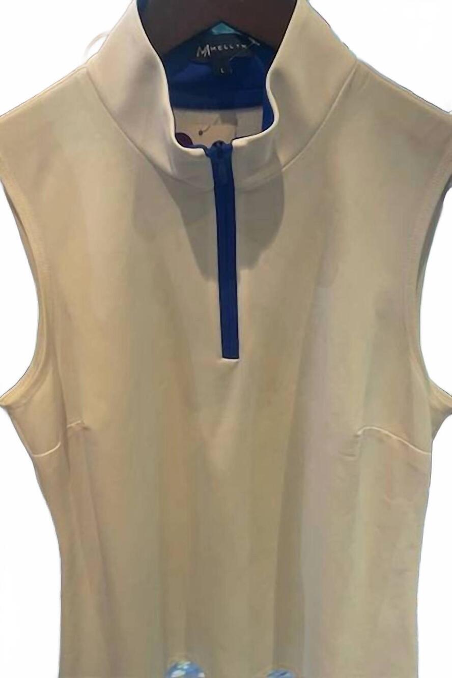NEW MELLY M women's delray top in white/royal